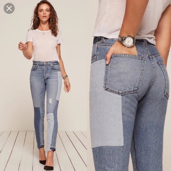 skinny patch jeans